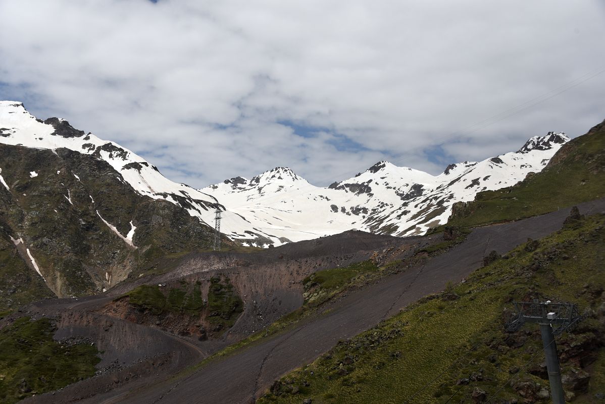 02D Mount Azau On Right From Cable Car To Krugozor Station 3000m To Start The Mount Elbrus Climb